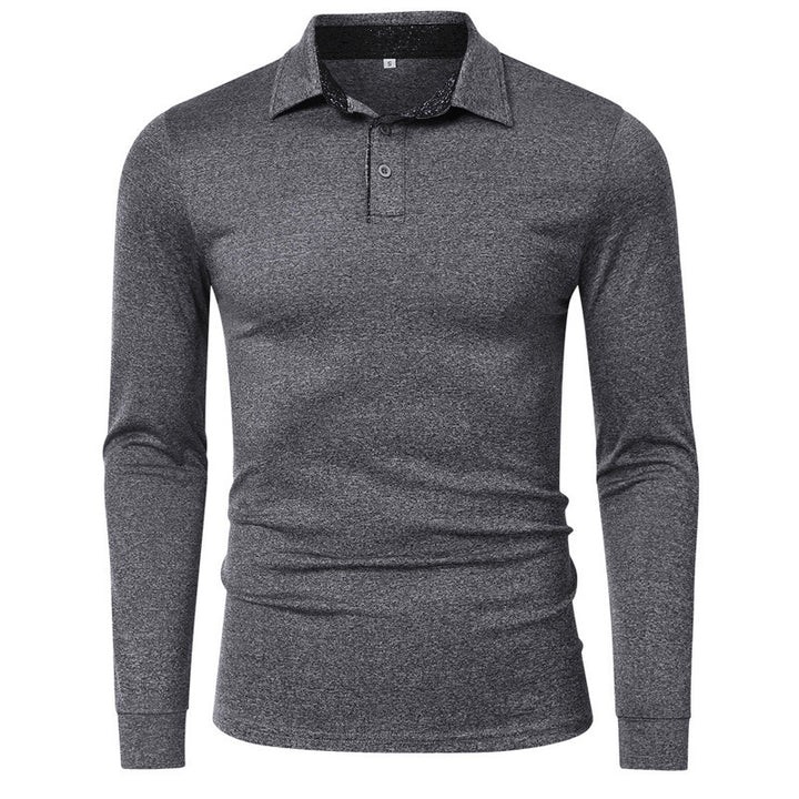 Herrer sporty langærmet polo shirt med struktureret krave og åndbare egenskaber Stilla