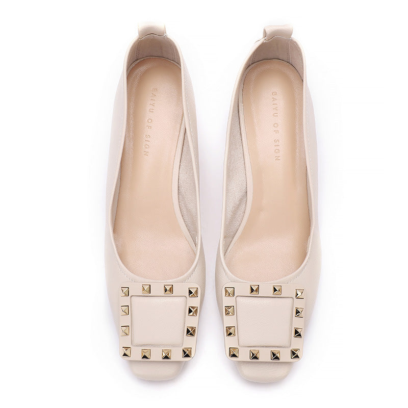 Dame elegant spids Slingback-pumper med nitter-detalje Stilla