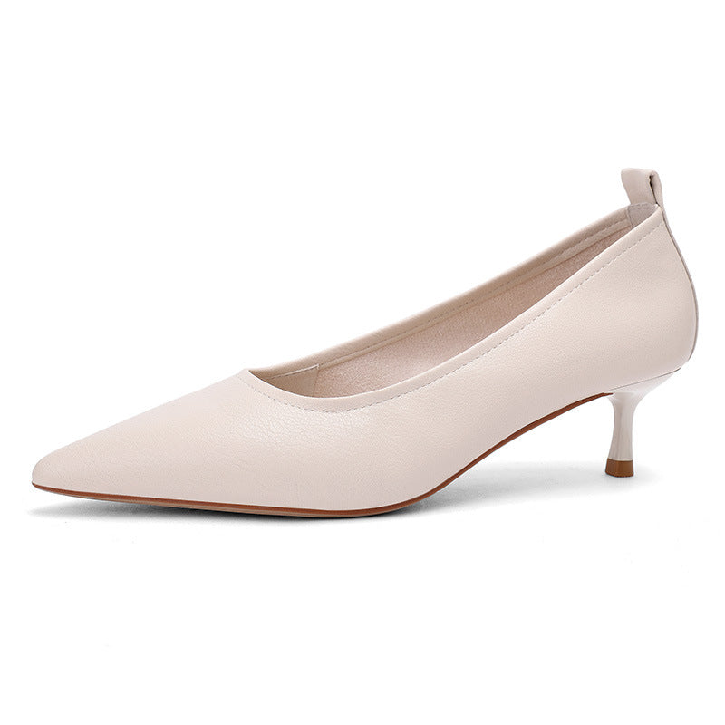Dame elegante spidsede Kitten Heel Pumps Stilla