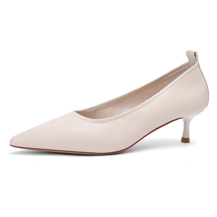 Dame elegante spidsede Kitten Heel Pumps Stilla