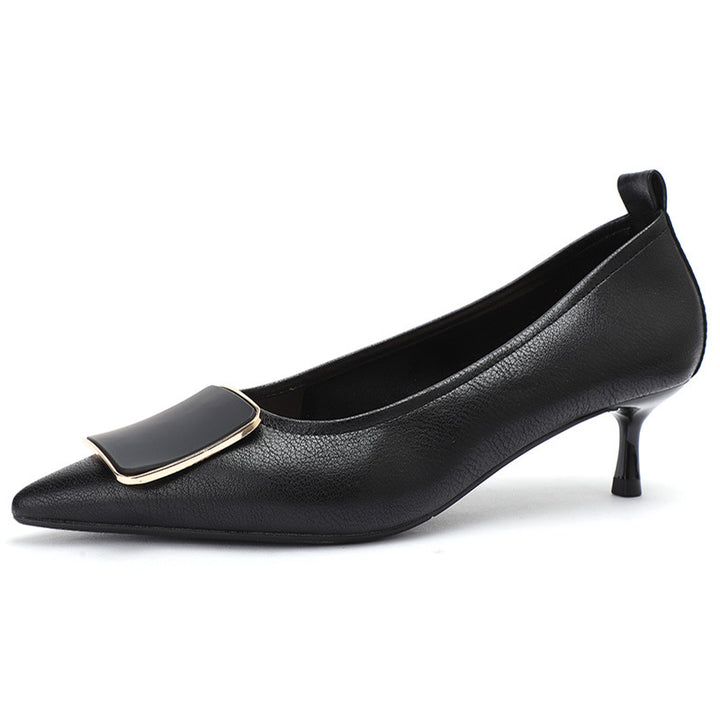 Dame slippers med spids skafte og chic metallisk accent Stilla