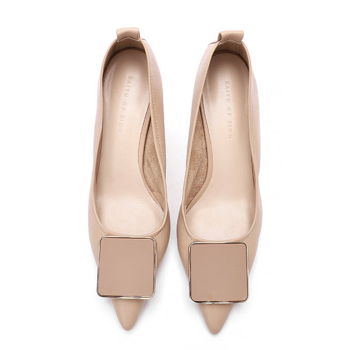 Dame slippers med spids skafte og chic metallisk accent Stilla