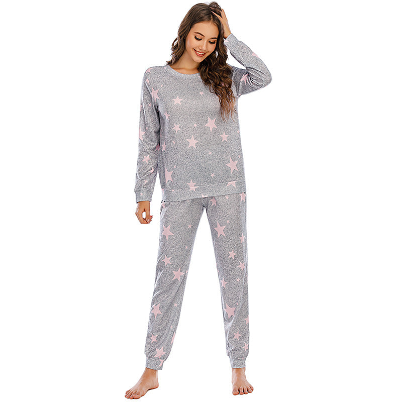 Damer stjerner-tryk fritids-nattøj-sæt Stilla