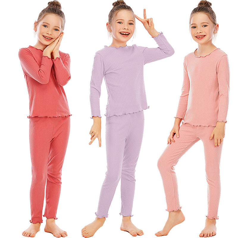 Dame pyjamasæt med charmerende flæser Stilla