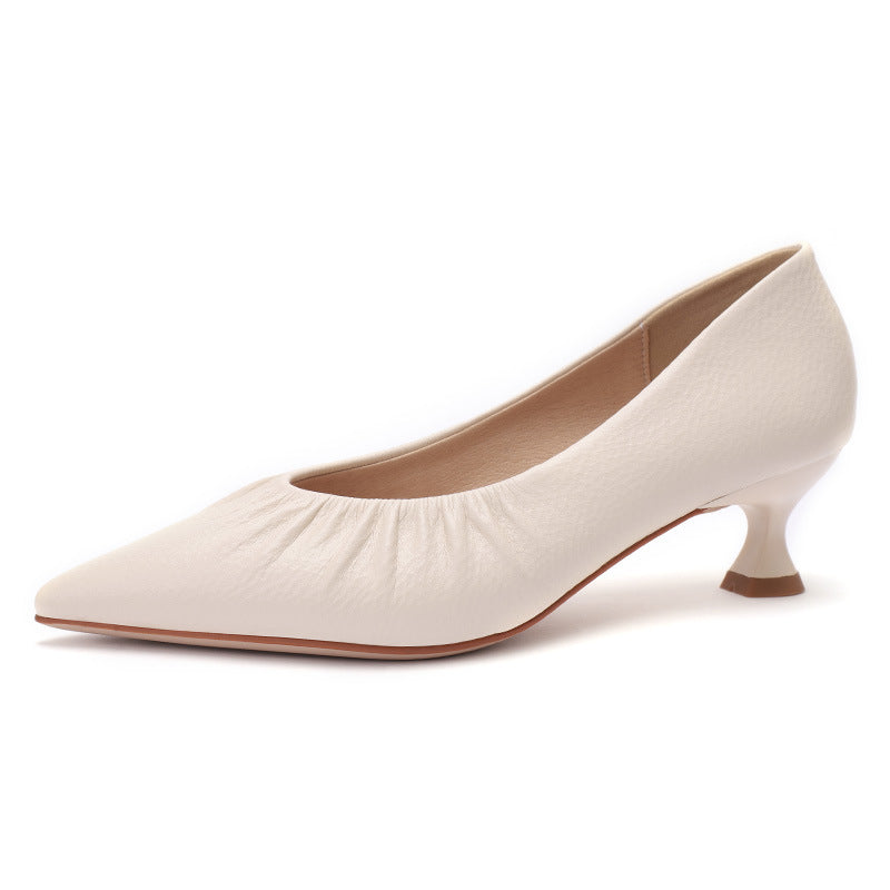 Dame elegante spidsede Kitten Heel Pumps Stilla