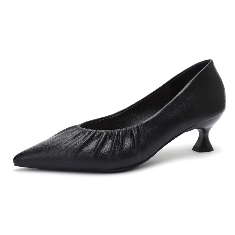Dame elegante spidsede Kitten Heel Pumps Stilla