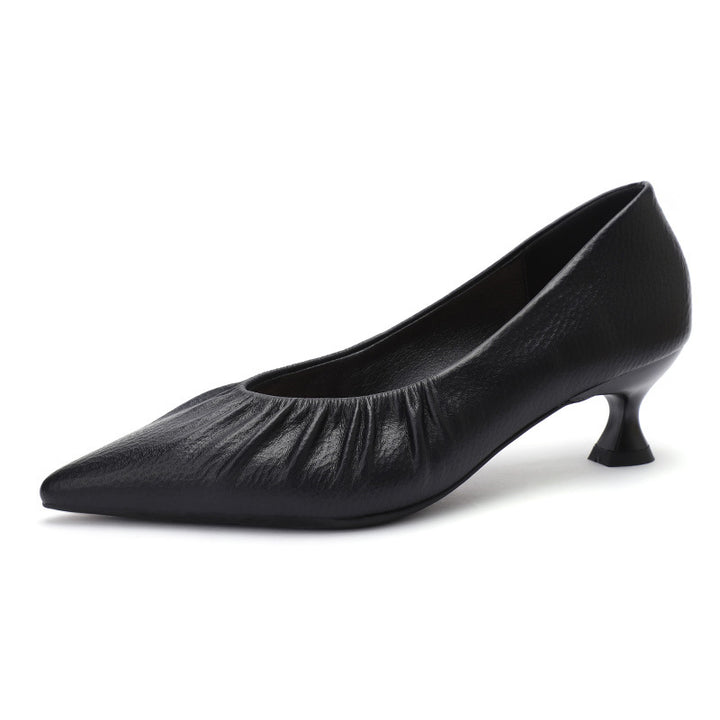 Dame elegante spidsede Kitten Heel Pumps Stilla