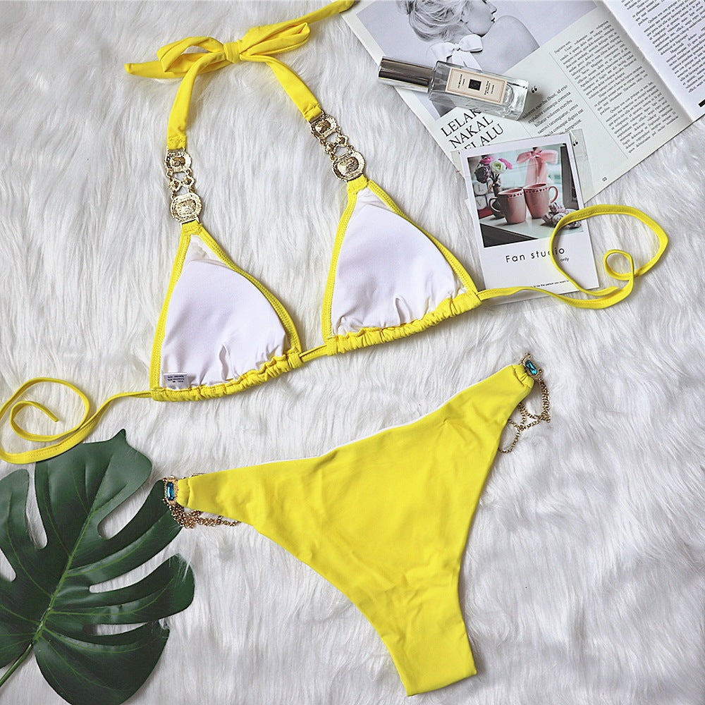 Dame Elegant Triangle Bikini Sæt Stilla