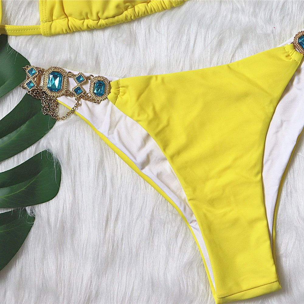 Dame Elegant Triangle Bikini Sæt Stilla