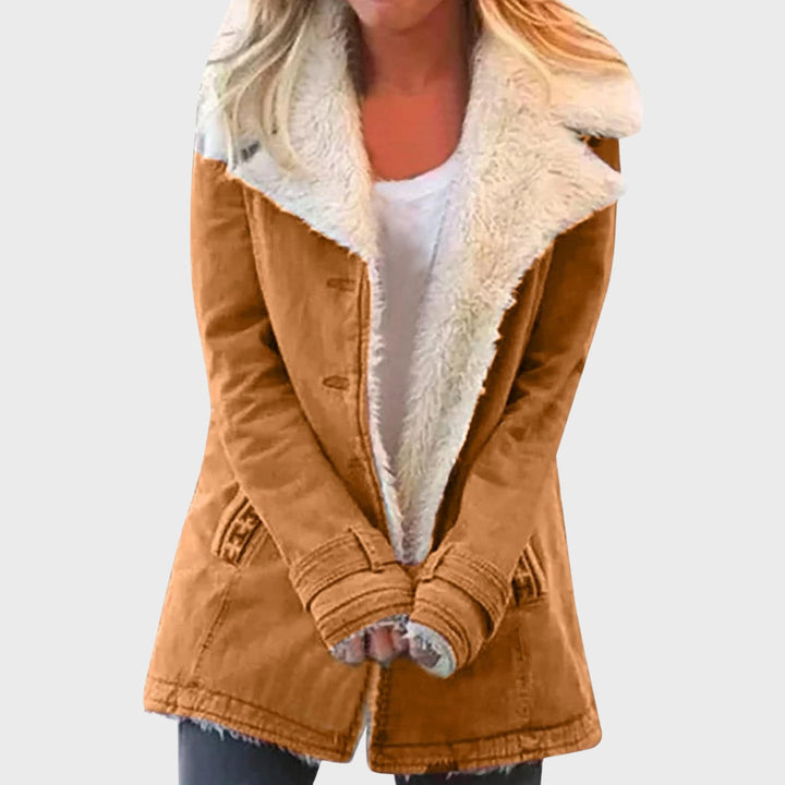 Stilla | Faux-lammeskind-foring Parka-frakke