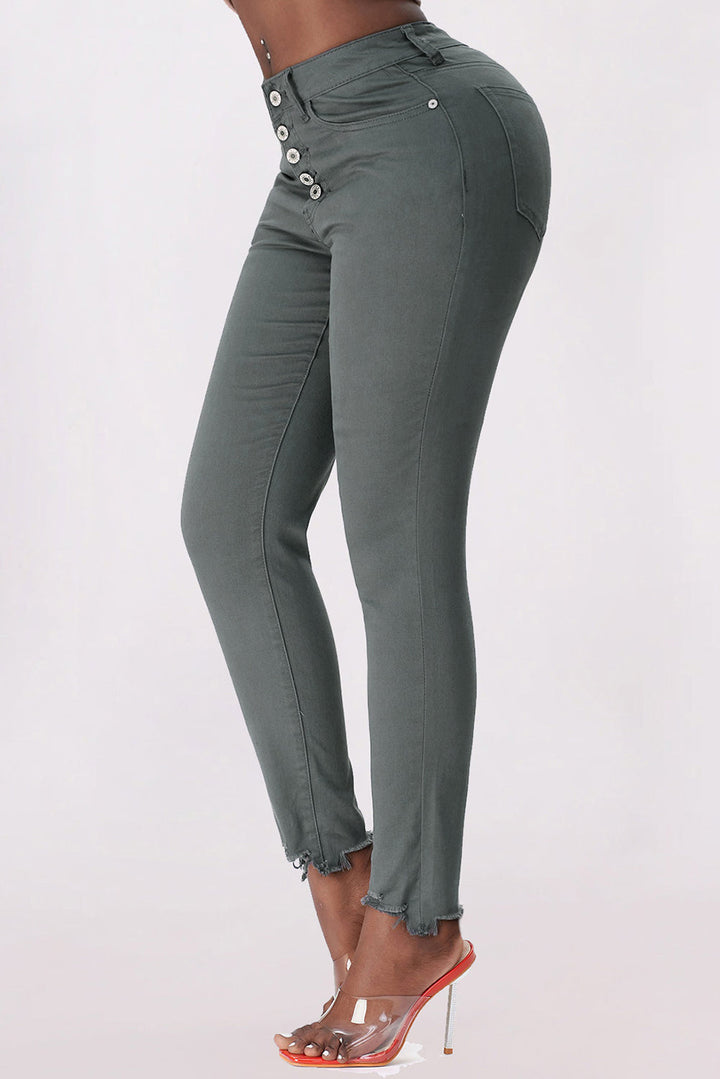 Stilla | Knapper Flue Kante Detalje Skinny Jeans
