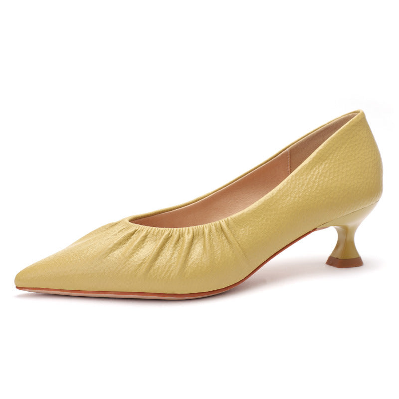 Dame elegante spidsede Kitten Heel Pumps Stilla