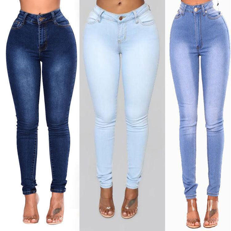 Dame High-Waist Skinny Jeans med sculpting effekt og behagelig stretch Stilla