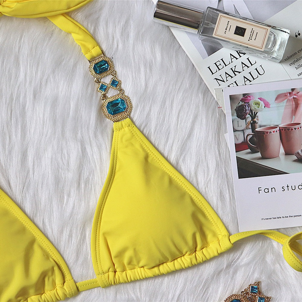 Dame Elegant Triangle Bikini Sæt Stilla