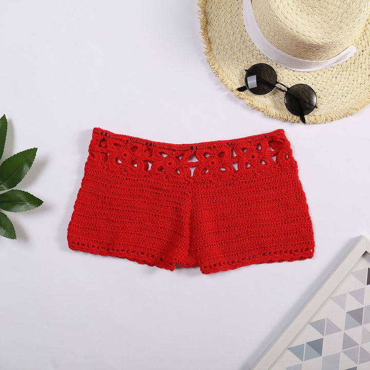 Dame Hæklede Shorts med blomstret bånd Skovae