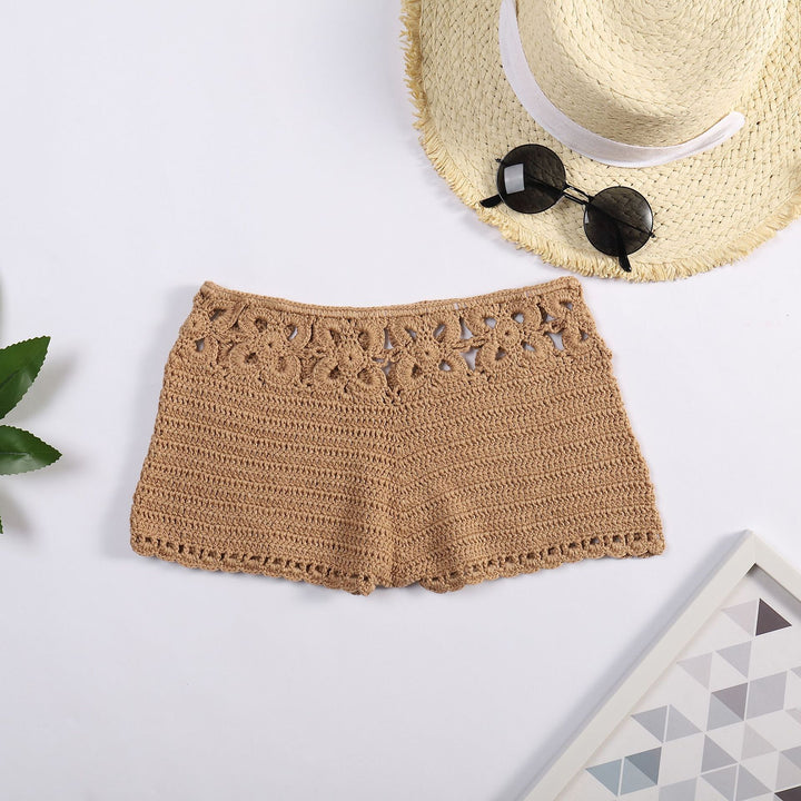 Dame Hæklede Shorts med blomstret bånd Skovae