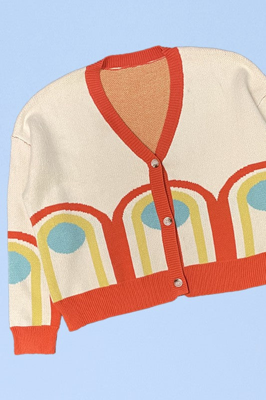 Stilla | Retro Sløjfe Strikjakke