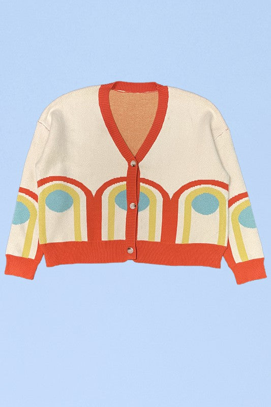 Stilla | Retro Sløjfe Strikjakke