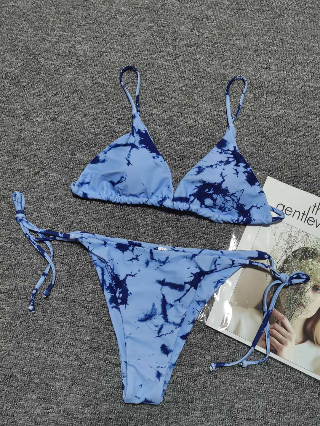 Femme Tie-Dye Snor Bikini Sæt Stilla