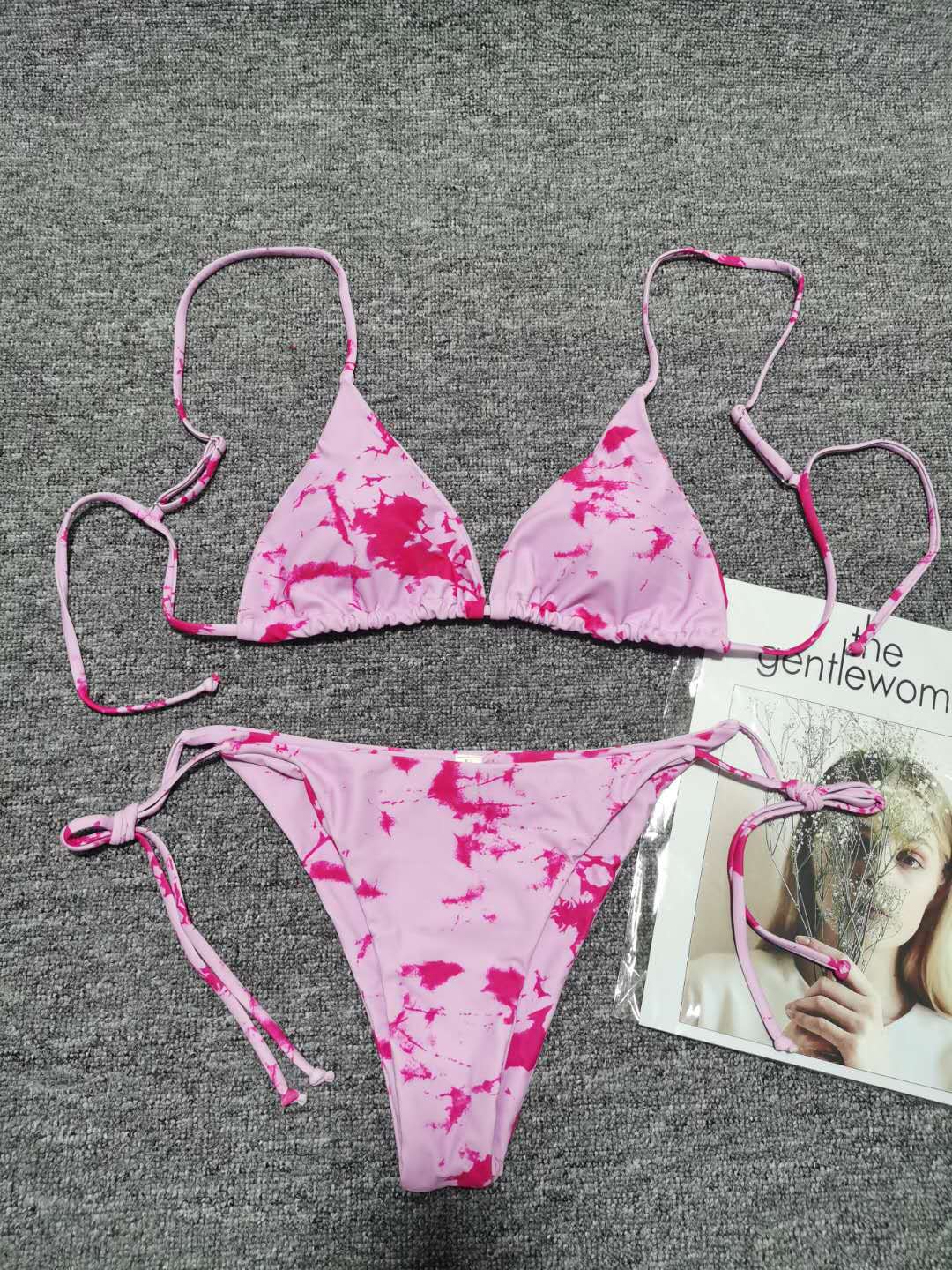Femme Tie-Dye Snor Bikini Sæt Stilla