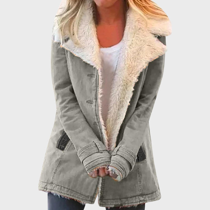 Stilla | Faux-lammeskind-foring Parka-frakke
