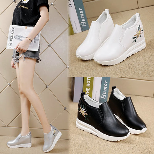 Dame Stilfulde Broderede Slip-On Sneakers Stilla