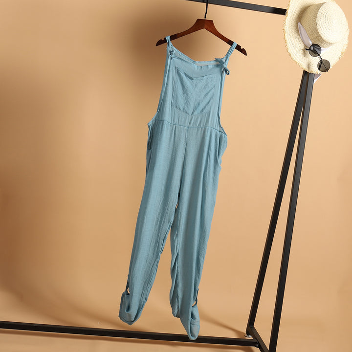 Dame Løs Jumpsuit med justerbare stropper og praktiske lommer Stilla