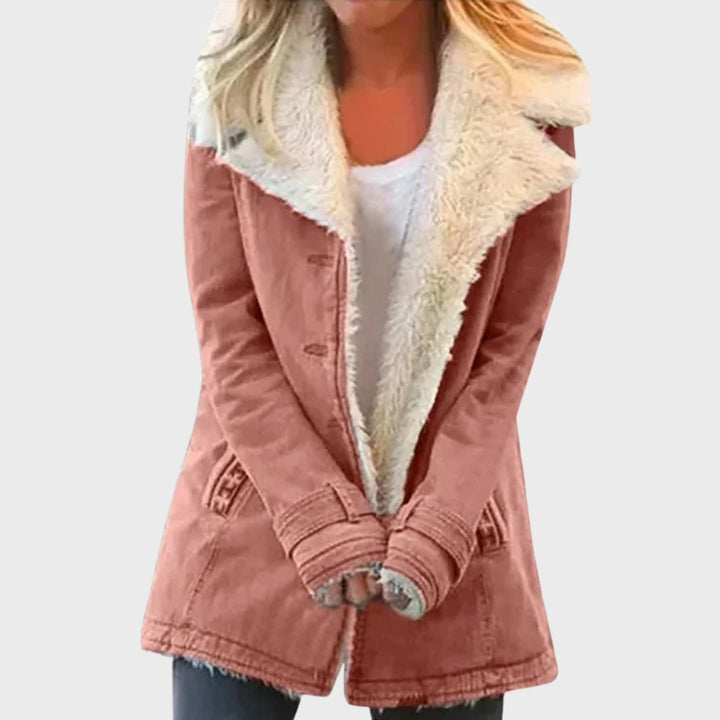 Stilla | Faux-lammeskind-foring Parka-frakke