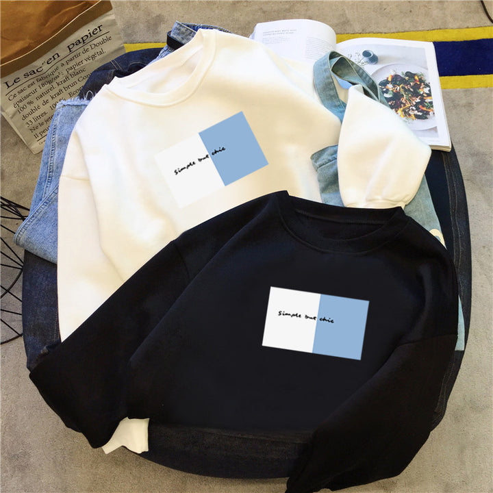 Dame Casual Grafik Sweatshirt med minimalistisk design Stilla