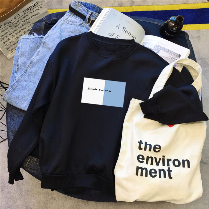 Dame Casual Grafik Sweatshirt med minimalistisk design Stilla