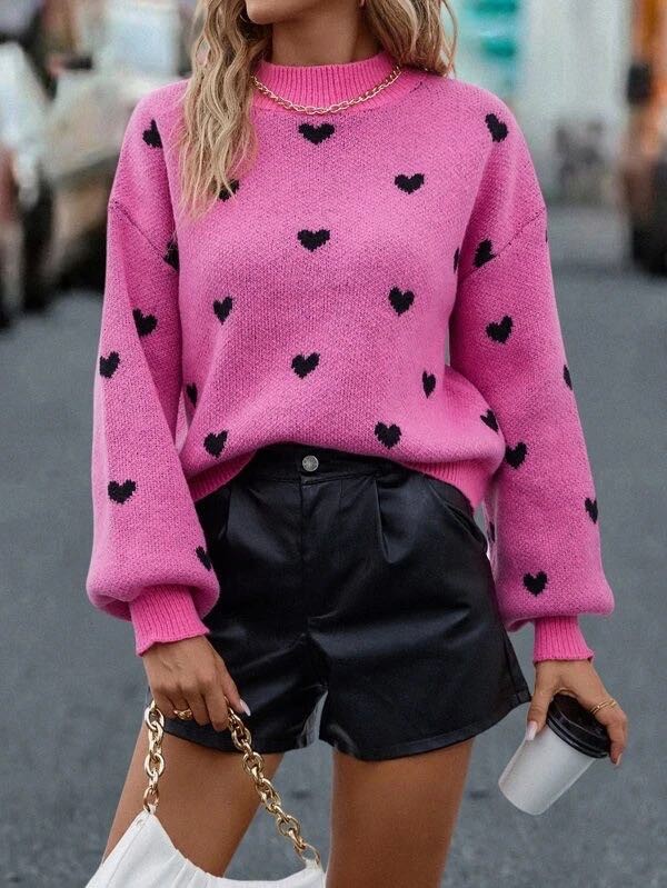 Stilla | Pullover Hjerte Allover