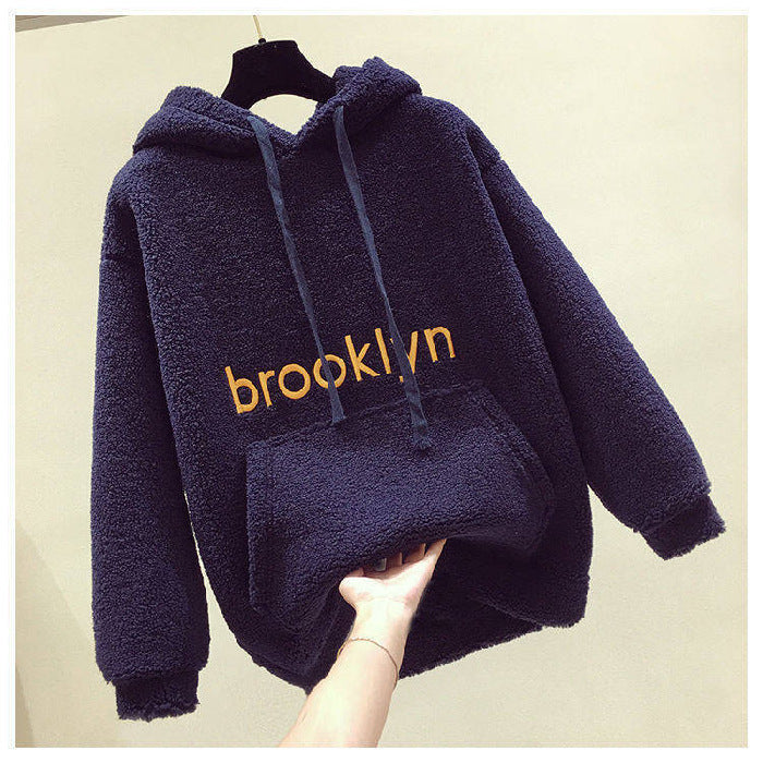 Damer Cozy Fleece Hoodie med Kængurulomme Skovae