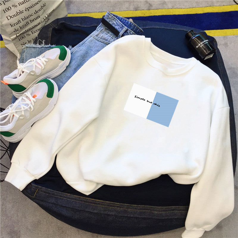Dame Casual Grafik Sweatshirt med minimalistisk design Stilla