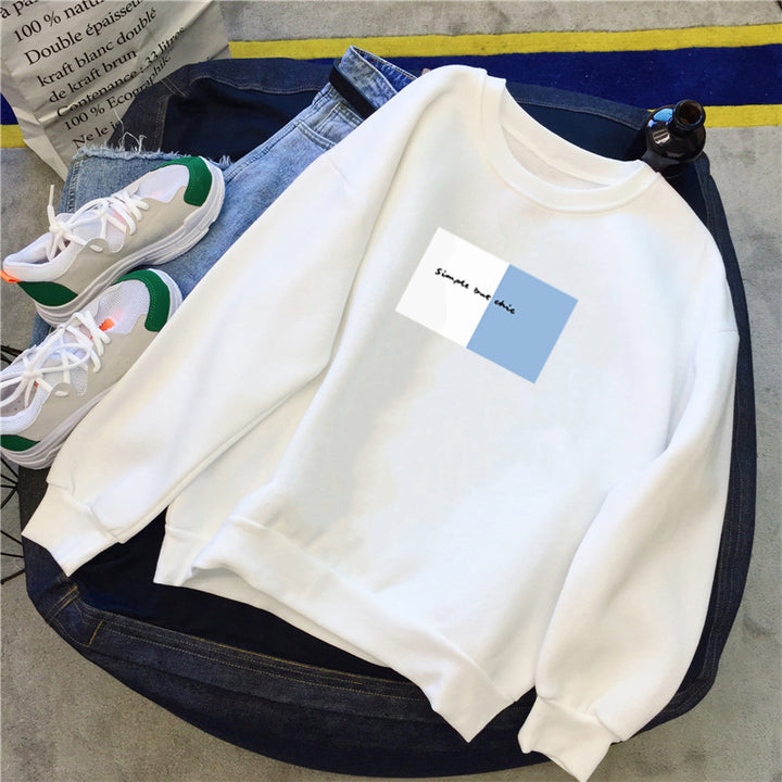 Dame Casual Grafik Sweatshirt med minimalistisk design Stilla