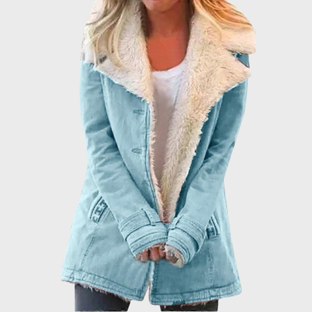 Stilla | Faux-lammeskind-foring Parka-frakke