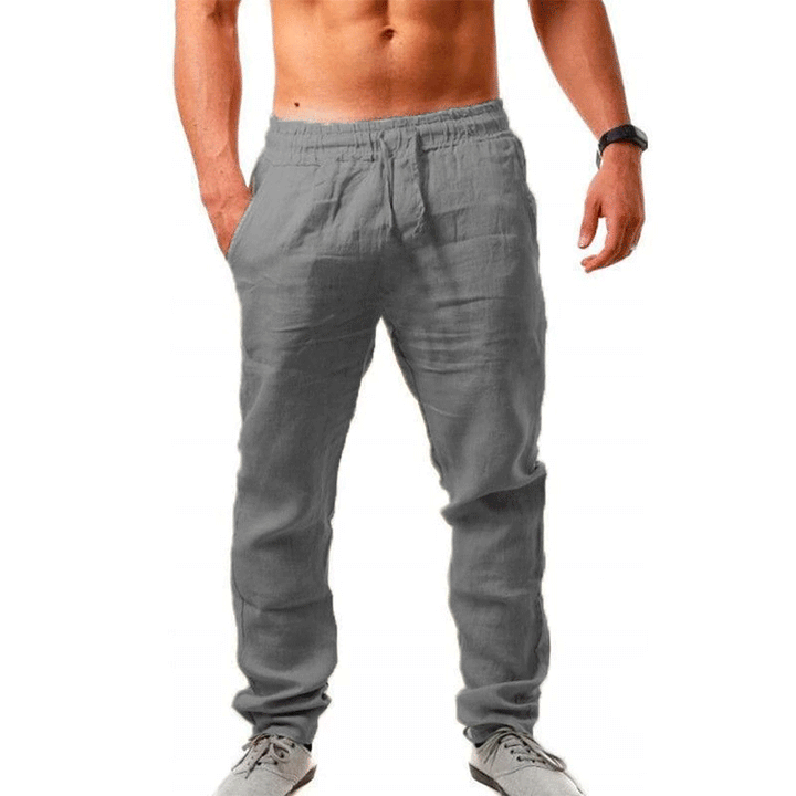 Herrer casual linnedragt med elastisk talje og sidelommer Stilla