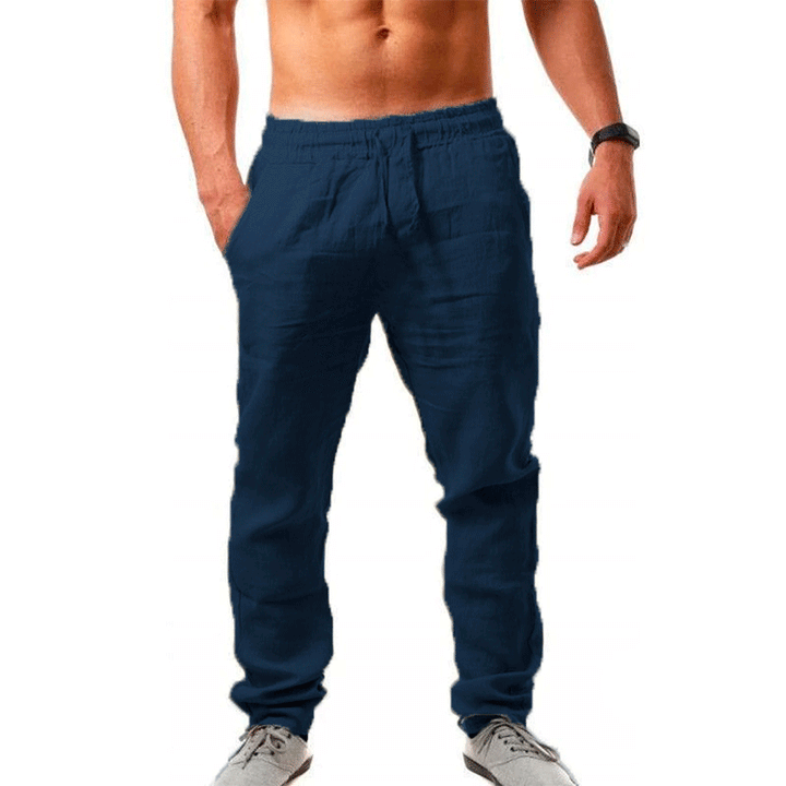 Herrer casual linnedragt med elastisk talje og sidelommer Stilla