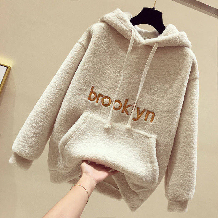 Damer Cozy Fleece Hoodie med Kængurulomme Skovae