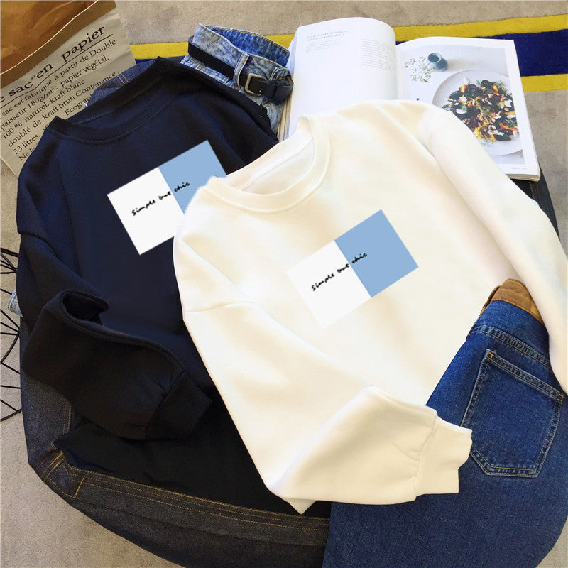 Dame Casual Grafik Sweatshirt med minimalistisk design Stilla