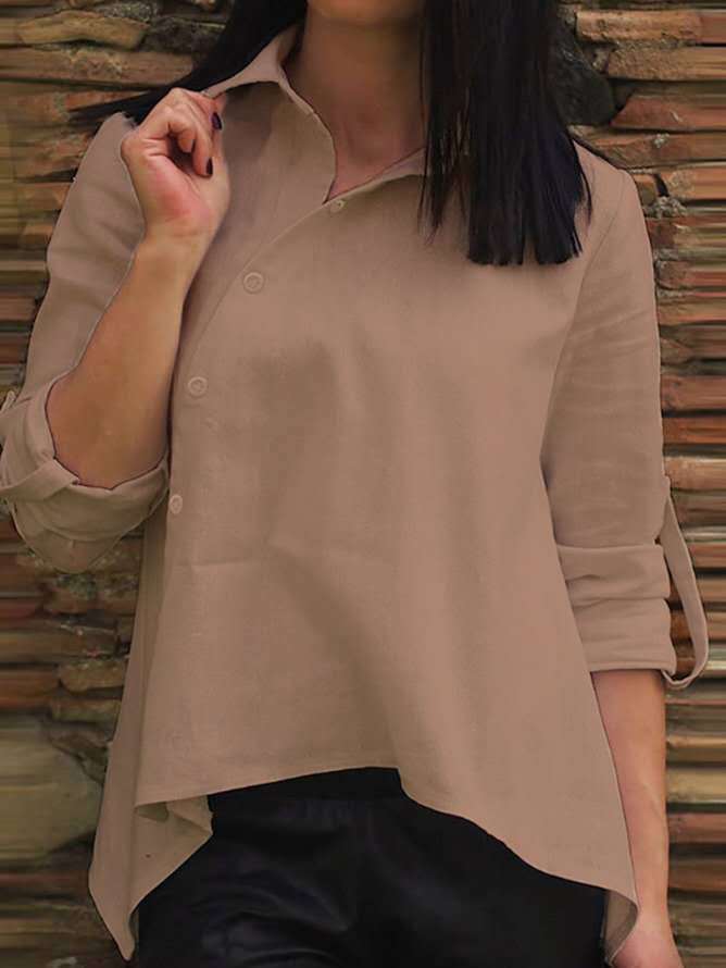 Damer afslappet bluse med asymmetrisk snit Stilla