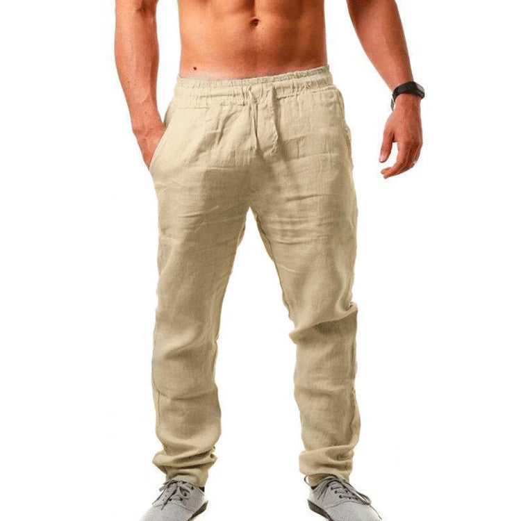Herrer casual linnedragt med elastisk talje og sidelommer Stilla