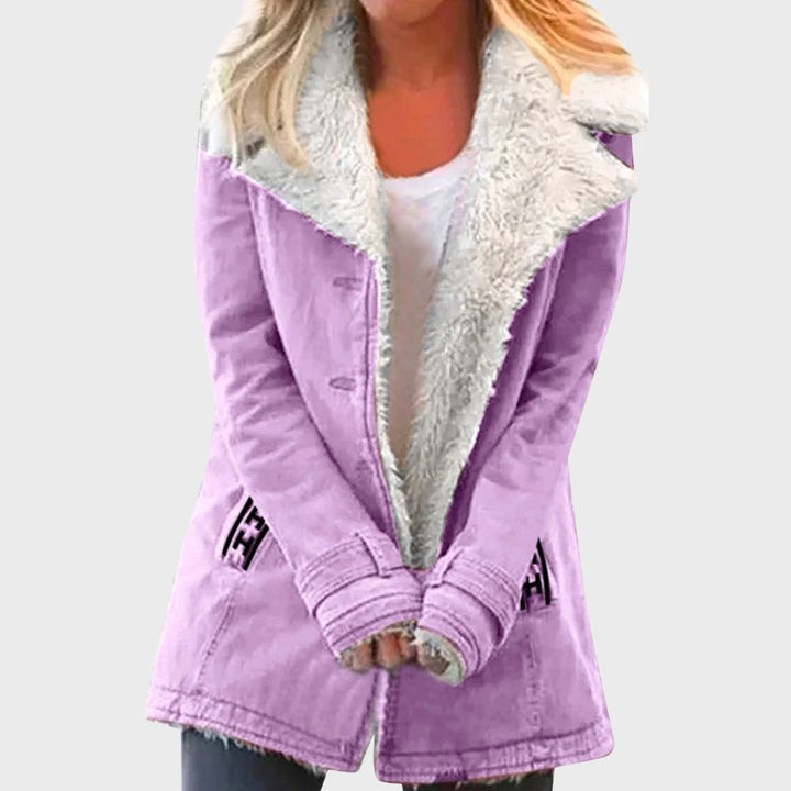 Stilla | Faux-lammeskind-foring Parka-frakke