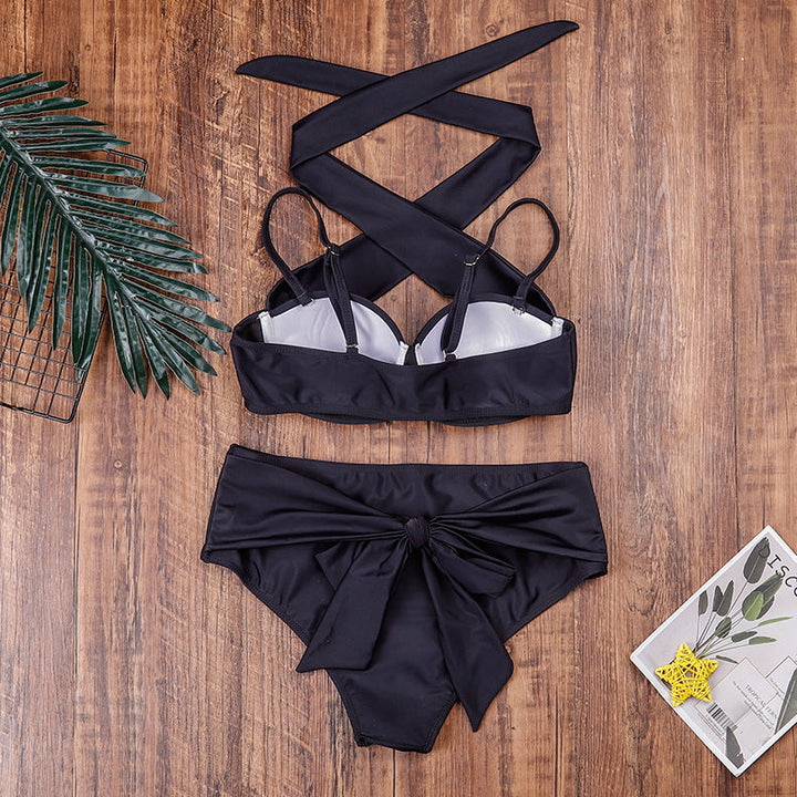 Stilla | Bikini Push up Høj Talje Med Kryds Top
