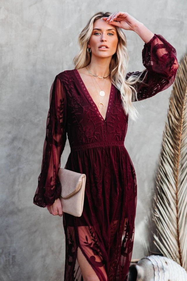 Stilla | Elegant Boho Spitzen Maksikjole