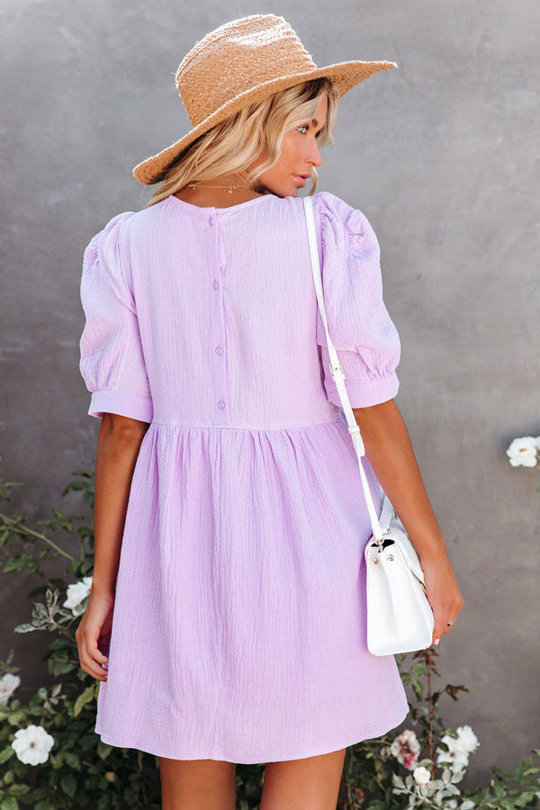 Stilla | Amber Cotton Pocketed Puff Sleeve Kjole