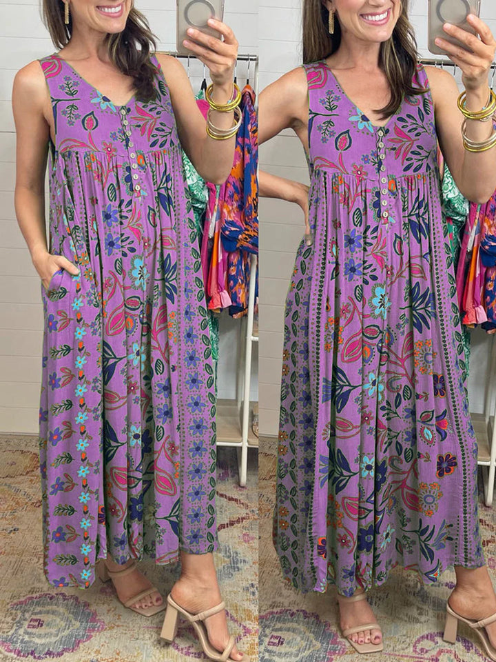 Stilla | Overalls med vintages blomstertryk