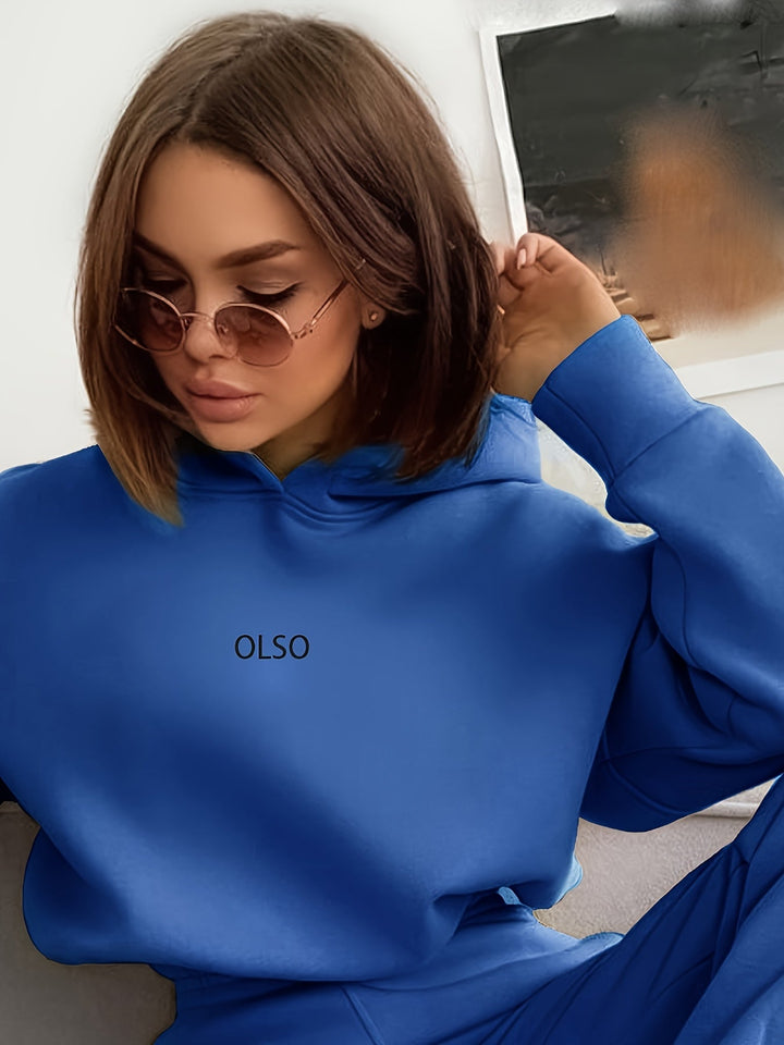 Stilla | Sweatshirt- og joggingbukser-sæt med bogstavtryk