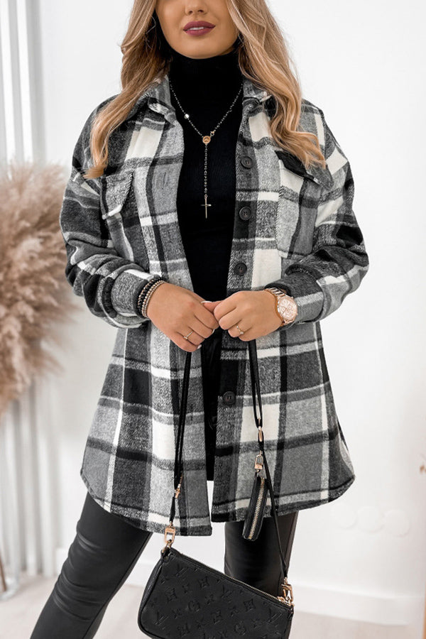 Stilla | Hold Dig Varm Pocketed Plaid Jakke