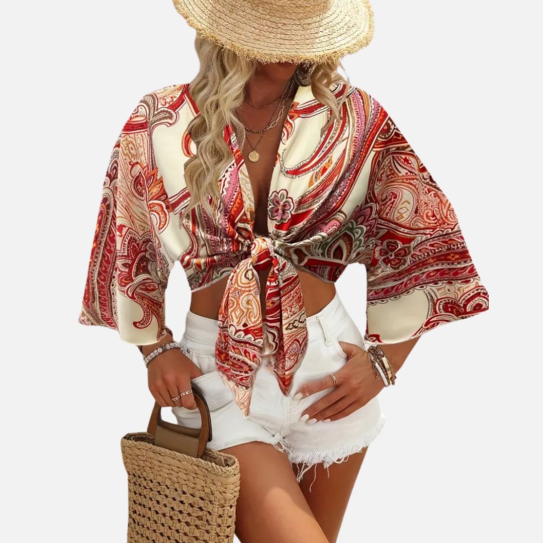 Stilla | Boho Bluse Med Slips Til Kvinder