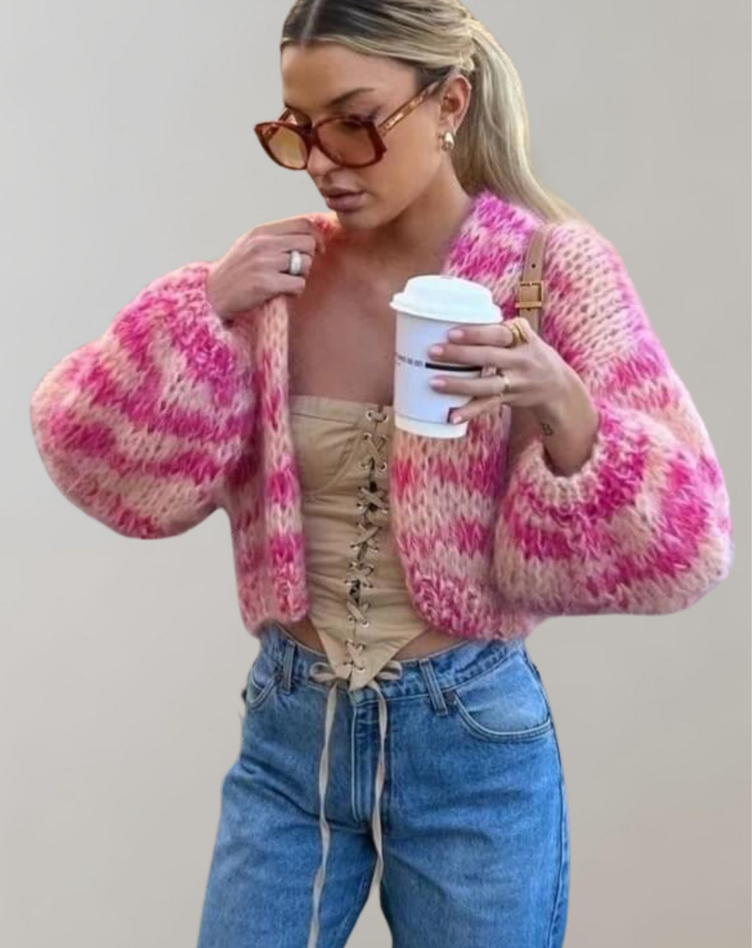 Stilla | Oversize og farverig strikjakke